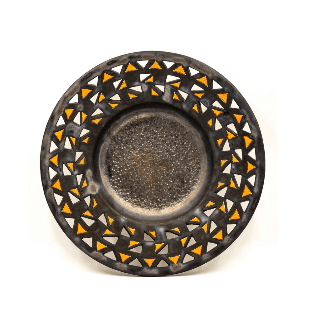 Hand Carved Unique Ceramic Plate